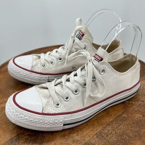 Converse Shoes Wm 7 Men 5 White Lace Up Low All Star Chuck Taylor Sneakers
